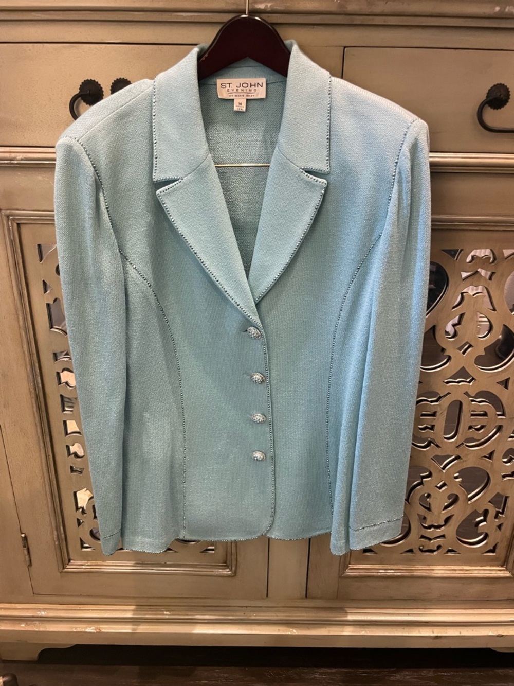 St. John Evening Collection Light Blue 4 piece set